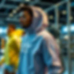 A dynamic display of adidas sportswear showcasing innovation and style.