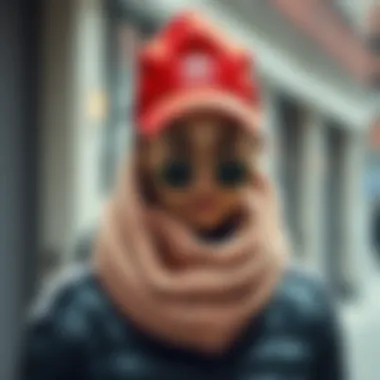 Fashion-forward winter outfit featuring Adidas cap