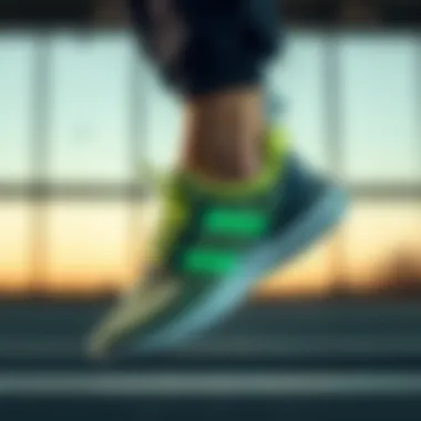 Stylish Look of Adidas Laceless Footwear in Action Stylish look of Adidas laceless footwear in action