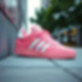 Urban Elegance: The adidas Pink Campus Stylish pink adidas Campus showcased in an urban setting