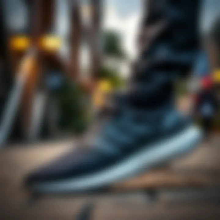 Adidas Pureboost 22 in Urban Style Stylish appearance of Adidas Pureboost 22 in urban setting