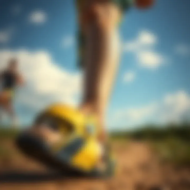 A boy enjoying outdoor activities while wearing Adidas sandals, highlighting comfort.