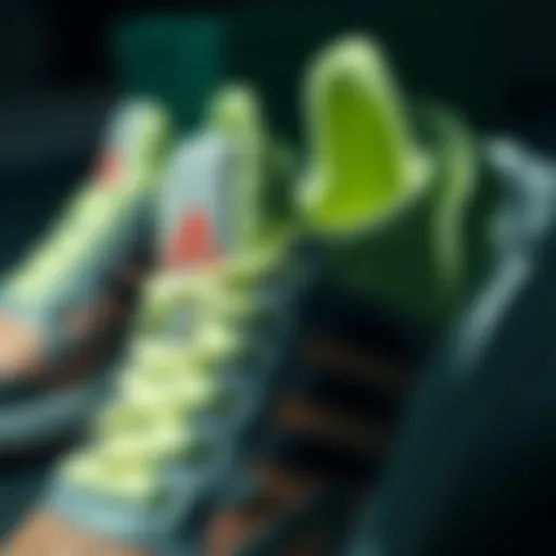 Innovative Design of Adidas Supernova Close-up of Adidas Supernova shoe design showcasing innovative materials