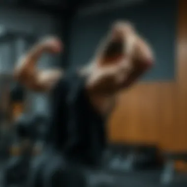 Advanced triceps workout technique in action