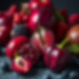 A vibrant assortment of fruits rich in anthocyanins