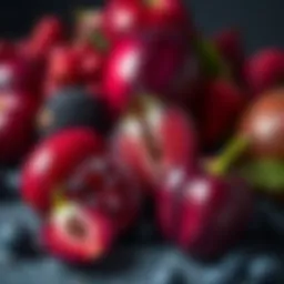 A vibrant assortment of fruits rich in anthocyanins