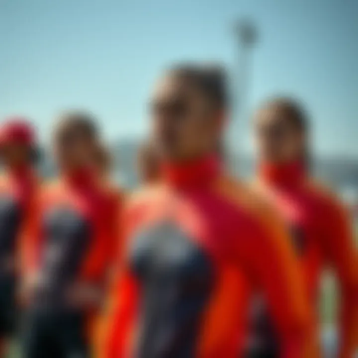 Athletes wearing sports apparel infused with anthocyanin benefits