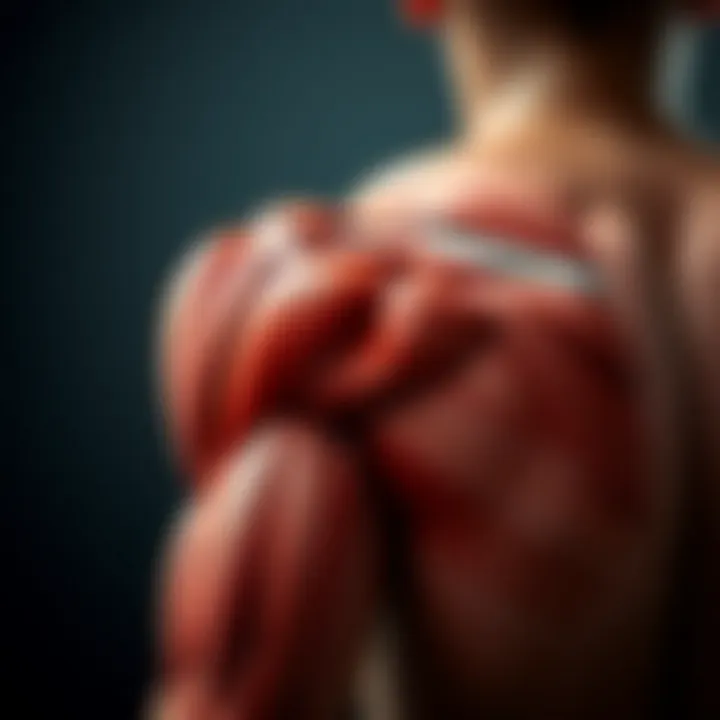 Illustration of rear shoulder muscle anatomy