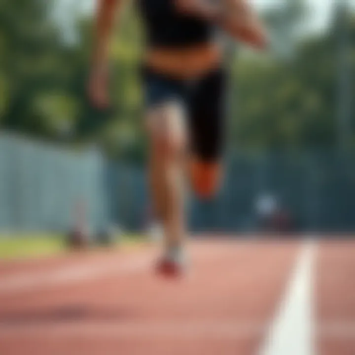 An athlete sprinting on a track