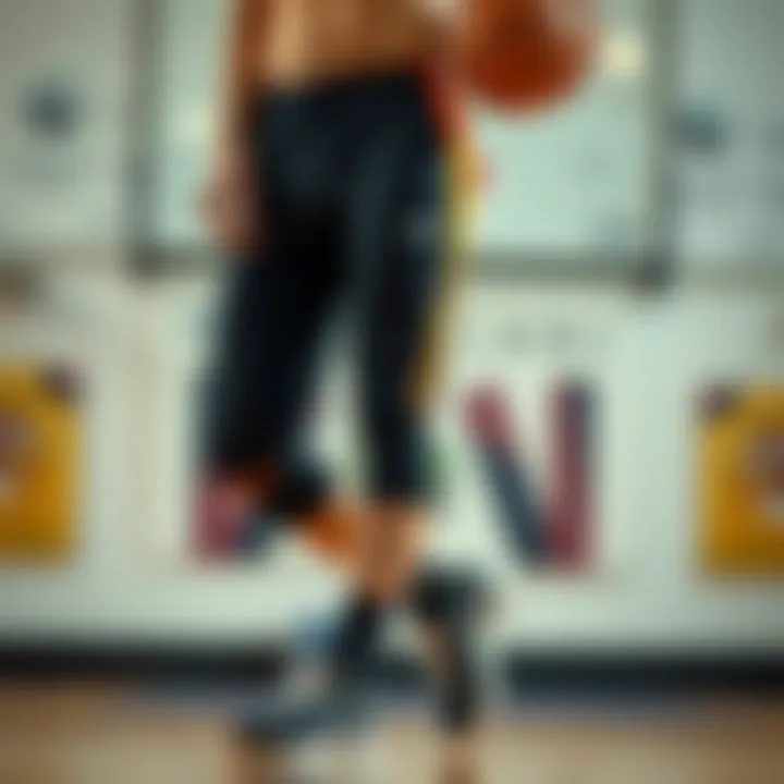 Comfortable Fabric for Performance Comfortable fabric of 3/4 basketball tights