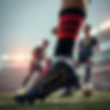 Athletes wearing Batman boots during a competitive match