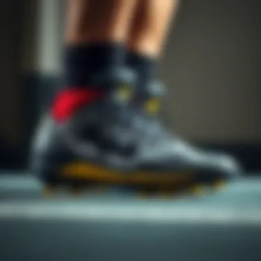 Close-up of Batman cleats emphasizing their functional features