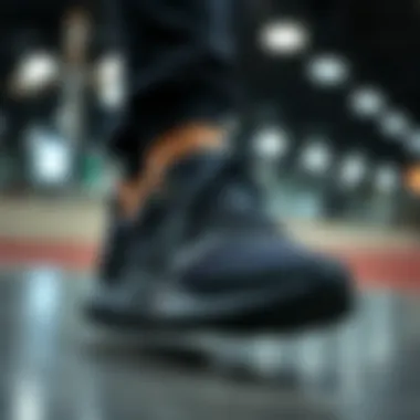 Stylish black sports footwear suitable for casual outfits