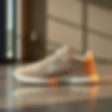 Elegance in Beige Elegant beige sports shoes on a stylish background