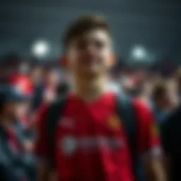 A young fan proudly wearing a Galatasaray jersey, showcasing team spirit.