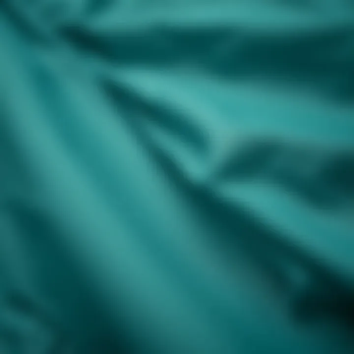 Close-up of raincoat fabric showcasing texture and material