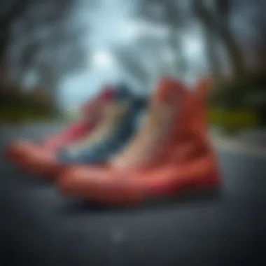 Color Variations of Leather Converse Boots Different color variations of leather converse boots