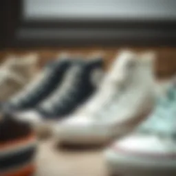 Converse shoes displaying various styles