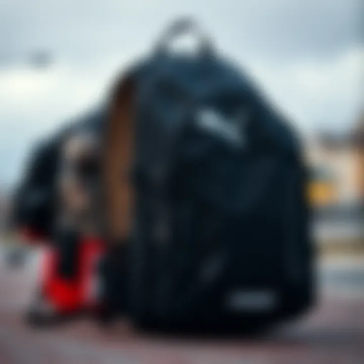 Diverse styles of Puma backpacks for athletes