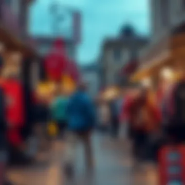 Eminönü Sports Apparel Market A bustling market scene in Eminönü filled with sports apparel