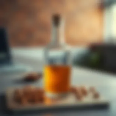 High-quality MCT oil in a glass bottle