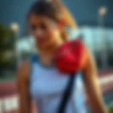 Shoulder bag complementing athletic apparel