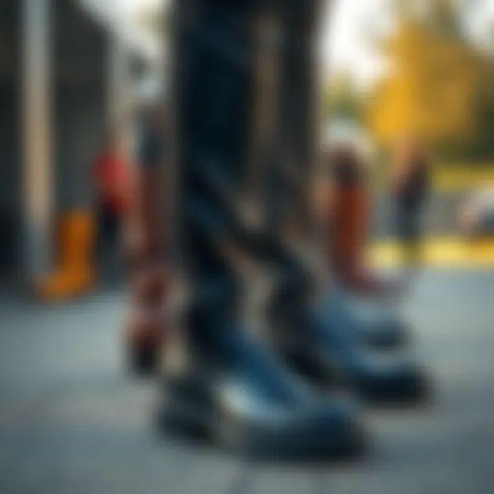 Diverse Long Boot Designs Different designs of long boots displayed