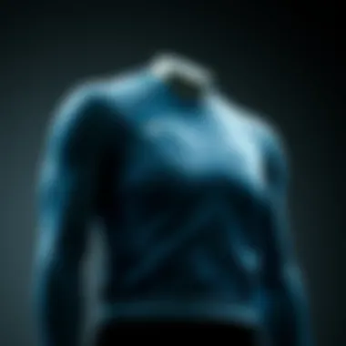 A collection illustrating the evolution of athletic tops over time