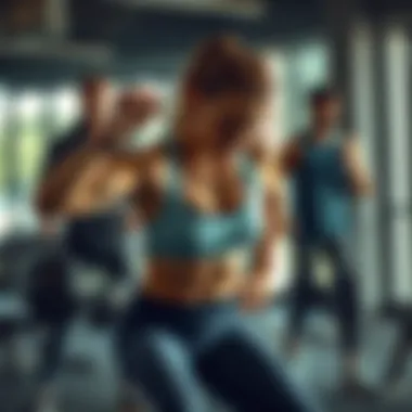 Engaging Workouts for Effective Weight Loss A dynamic workout session emphasizing fitness and determination