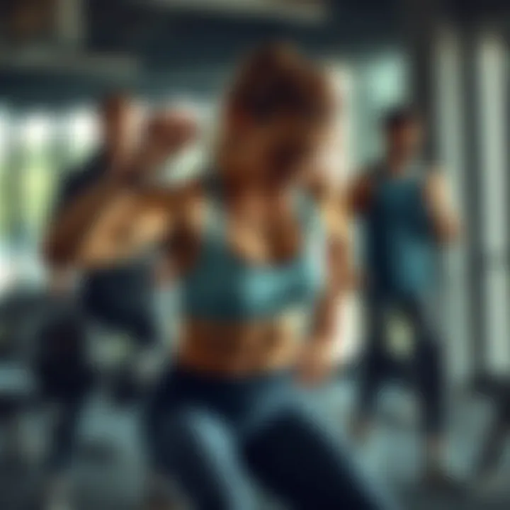 Engaging Workouts for Effective Weight Loss A dynamic workout session emphasizing fitness and determination