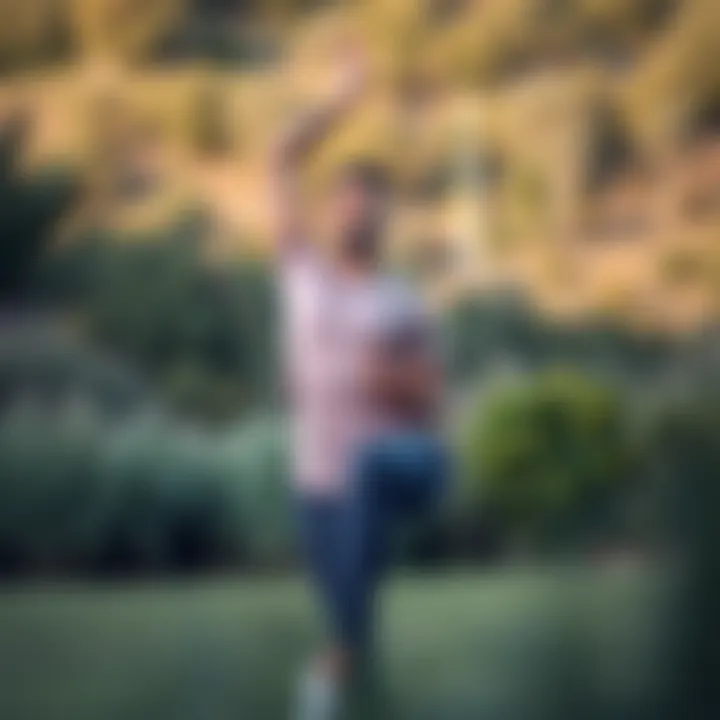 Person performing yoga in nature for mental clarity