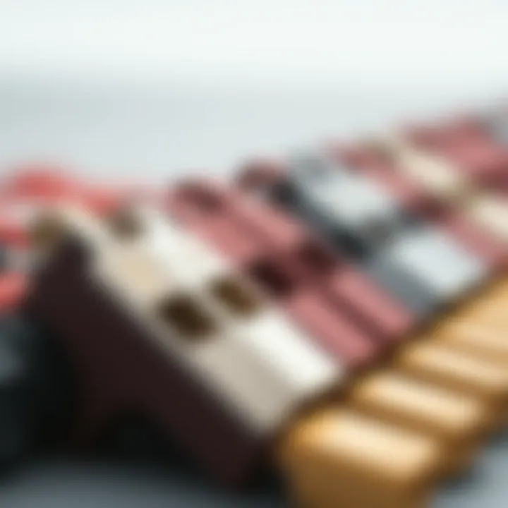 Various types of Fox 40 whistles lined up