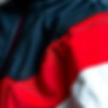 A close-up of the fabric and design details of Galatasaray kids' tracksuits