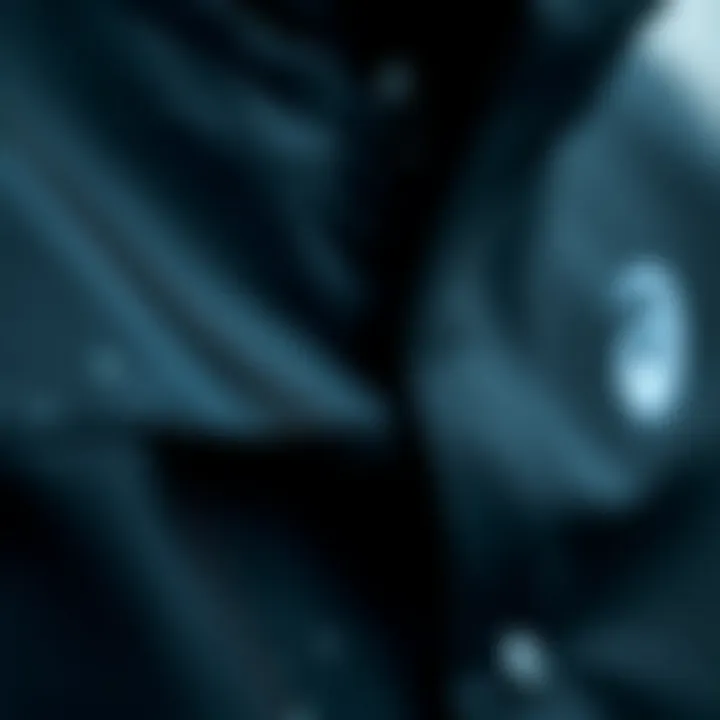 Close-up of Gore-Tex fabric demonstrating waterproof technology