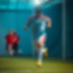 Stylish GS children's sports jersey in action