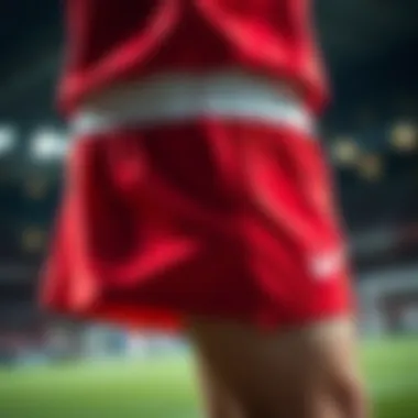 Close-Up of Material Quality Material close-up of Galatasaray football shorts