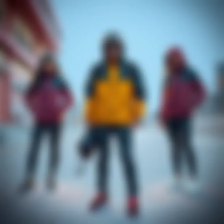 Trendy outfit combinations featuring the rain jacket