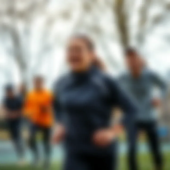 A group of friends engaging in a fun outdoor activity