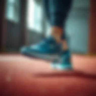 Athlete wearing Puma shoes during workout