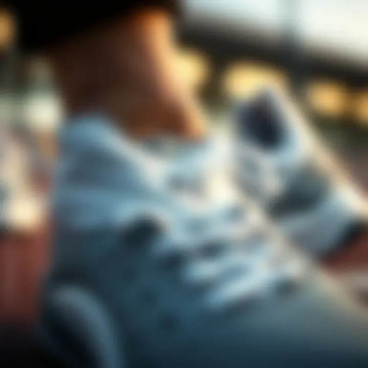 Close-up of Puma shoe design and features