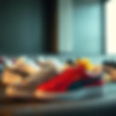 Collection of various Puma shoe models