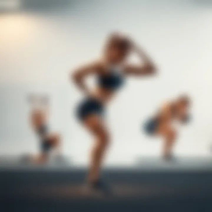 Illustration of various exercises targeting glute muscles