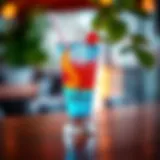 A refreshing low-calorie alcoholic beverage served in a stylish glass, showcasing its vibrant colors