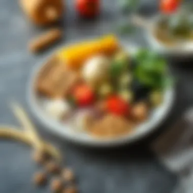 A balanced plate showing the ideal ratio of carbohydrates in a diet