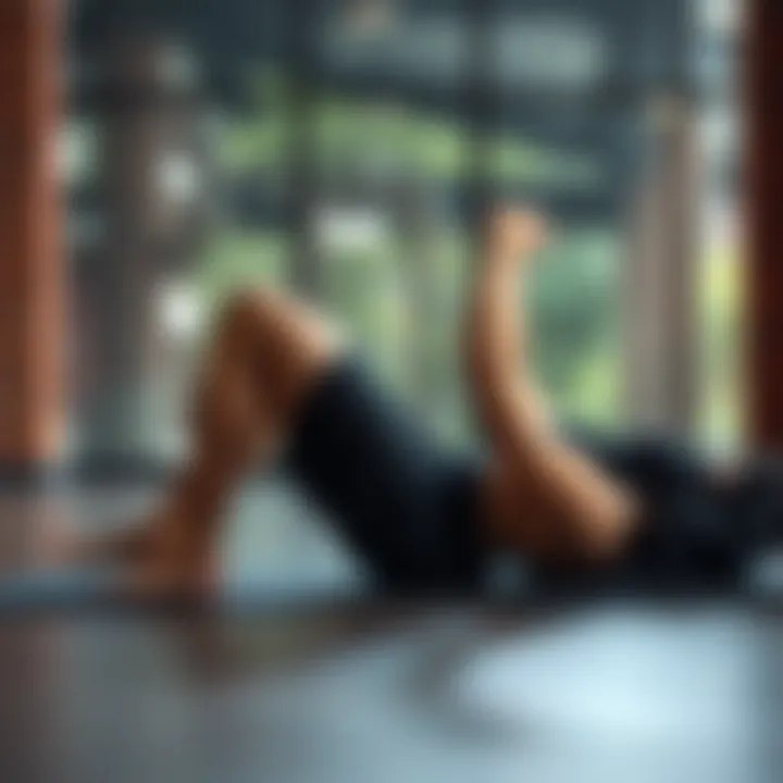 Illustration of a person performing abdominal exercises on a mat