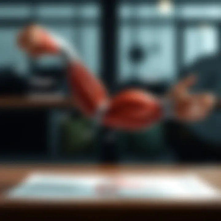 Diagram illustrating the anatomy of arm muscles