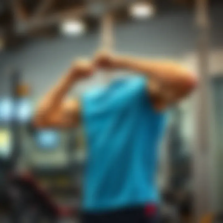 Illustration showing various arm exercises for muscle growth