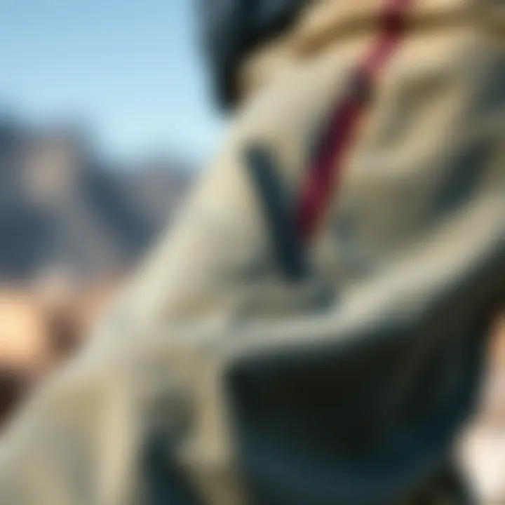 Close-up of the durable fabric used in National Geographic pants