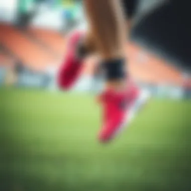 Athlete in action wearing Nike sneakers for optimal performance