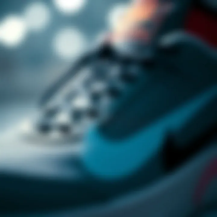 Close-up of Nike shoe detailing featuring innovative design
